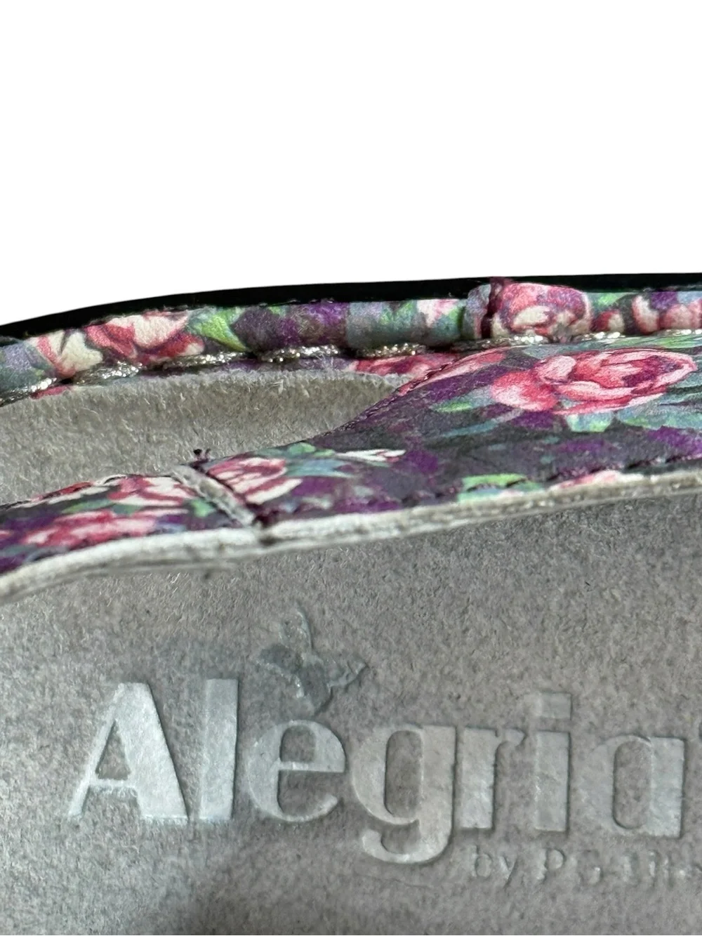 Alegria Leather Floral Comfort Sandals EU 41 US 10–10.5
